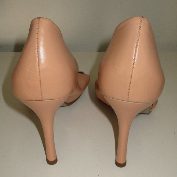 BCBGirls Womens Melon Leather Open Toe 4" Stiletto Heel - Size 8.5M or 38.5 EUR - Picture 7 of 9